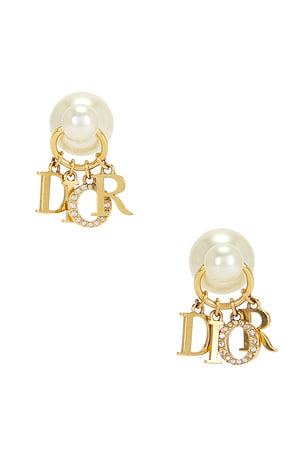 Dior Tribales Rhinestone Pearl Earrings FWRD Renew