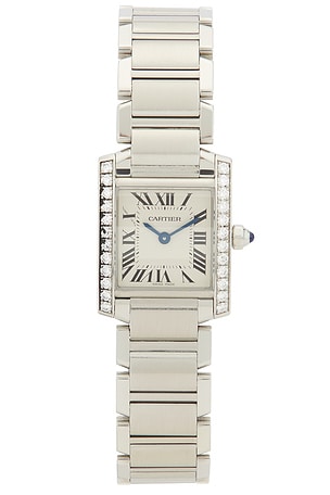 Cartier Tank Francaise Steel Diamond Dial Watch FWRD Renew