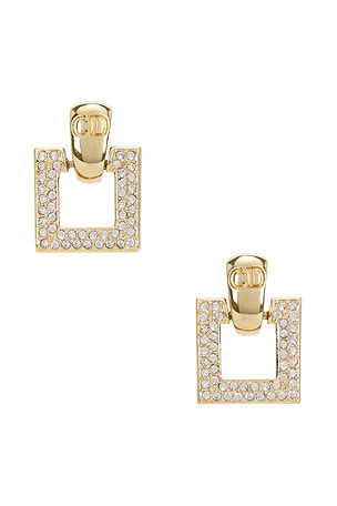 Dior Rectangular Clip-On Earrings FWRD Renew