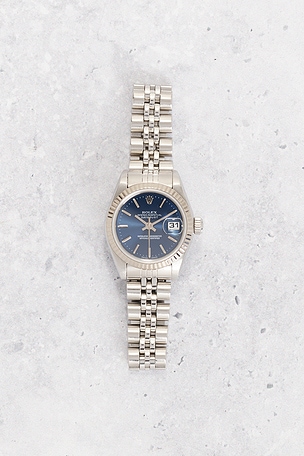 FWRD Renew Rolex Datejust 69174 Watch in Metallic Silver