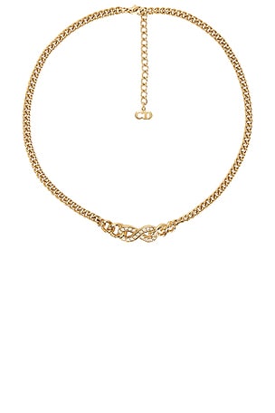 Dior Rhinestone Infinity Necklace FWRD Renew