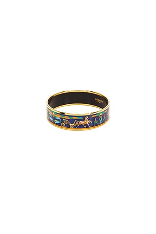 Hermes Enamel Printed Horse And Chariot Bangle FWRD Renew