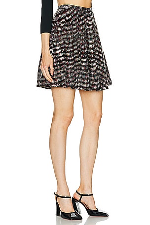 FWRD Renew Dior Mixed Tweed Skirt in Black