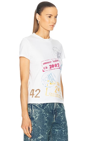 FWRD Renew Dior T-Shirt in White
