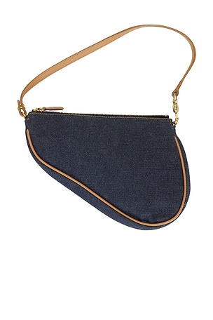 Dior Denim Vintage Saddle Bag FWRD Renew