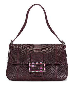 Fendi Vintage Python Baguette Shoulder Bag FWRD Renew
