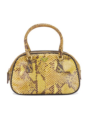 Prada Vintage Python Mini Bowler Bag FWRD Renew