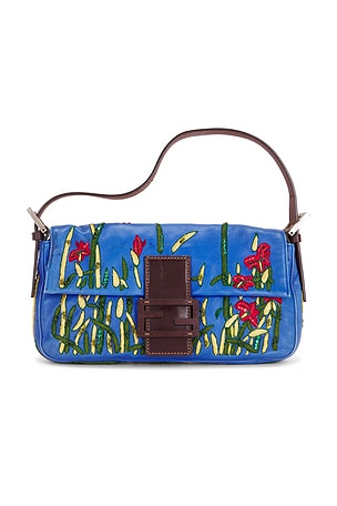 Fendi Vintage Floral Embroidered Baguette Shoulder Bag FWRD Renew