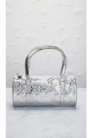 FWRD Renew Louis Vuitton Monogram Miroir Papillon 30 Handbag in Metallic Silver