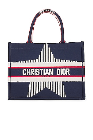 FWRD Renew Dior Alps Star Book Tote Bag in Navy | REVOLVE
