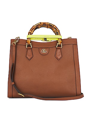 Gucci Diana Bamboo Leather Handbag FWRD Renew