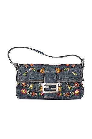 トートバッグ FENDI EMBROIDERED DENIM SUMMER SHOPPING BAG Summer Tote Fabric Blue | Fendi