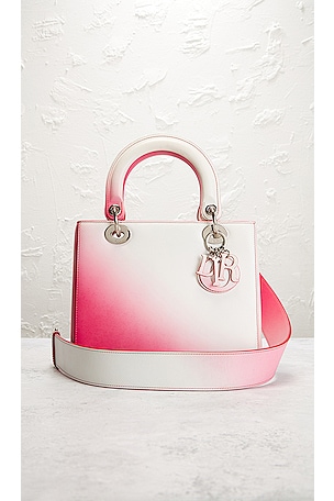 FWRD Renew Dior Lady Dior Handbag in Red