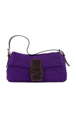 Fendi Wool Baguette Shoulder Bag FWRD Renew