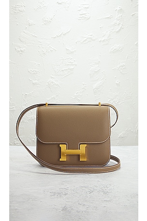 FWRD Renew Hermes Epsom Constance 18 Shoulder Bag in Taupe