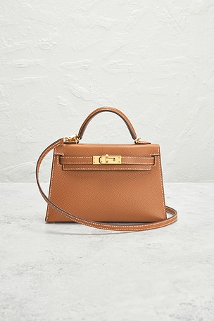 FWRD Renew Hermes Epsom Kelly 20 Handbag in Brown