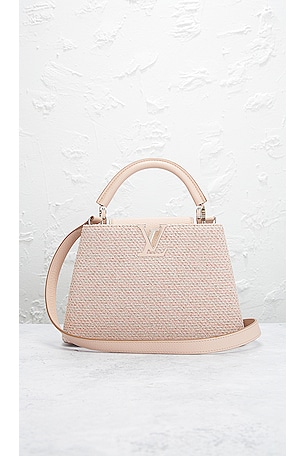 FWRD Renew Louis Vuitton Capucines BB Handbag in Cream