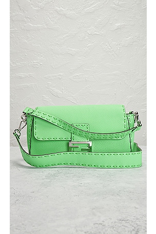 FWRD Renew Fendi Mama Baguette Shoulder Bag in Green