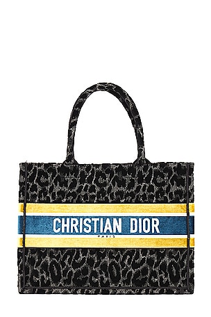 Dior Leopard Book Tote Bag FWRD Renew