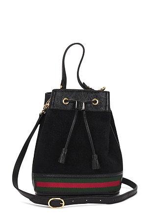 Gucci Suede Leather Bucket Bag FWRD Renew