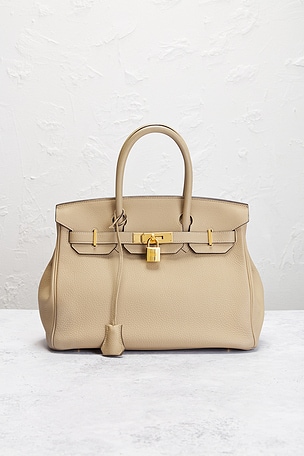 FWRD Renew Hermes Togo Birkin 30 Handbag in Beige