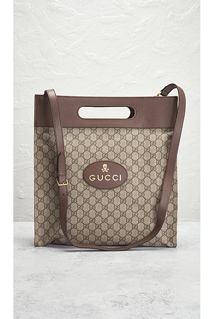 FWRD Renew Gucci Neo Vintage Soft Tote Bag in Brown