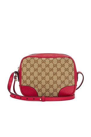 Gucci GG Canvas Leather Shoulder Bag FWRD Renew