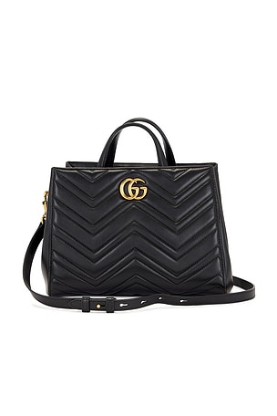 Gucci GG Marmont 2 Way Leather Handbag FWRD Renew