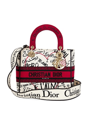 Dior Lady Canvas Handbag FWRD Renew