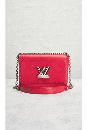 FWRD Renew Louis Vuitton Twist MM Shoulder Bag in Red