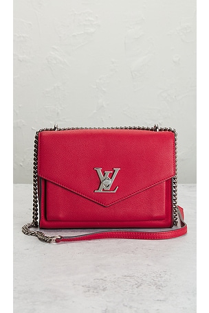 FWRD Renew Louis Vuitton Mylockme BB Shoulder Bag in Red