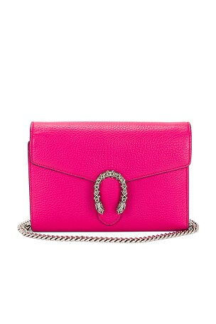Gucci Dionysus Leather Wallet On Chain Bag FWRD Renew