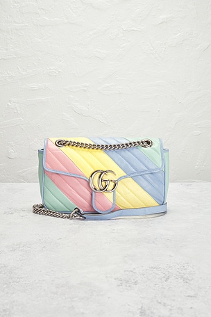 FWRD Renew Gucci GG Marmont Shoulder Bag in Mint