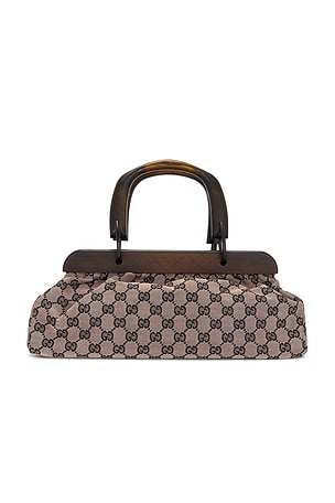 Gucci GG Canvas Wood Handbag FWRD Renew