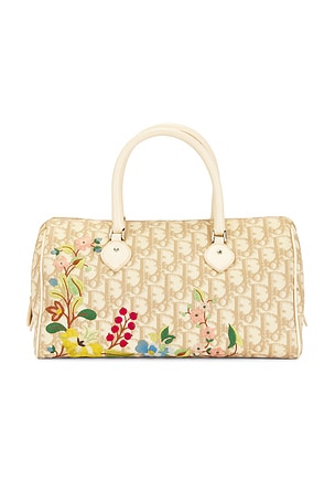 Dior Floral Embroidered Boston Bag FWRD Renew