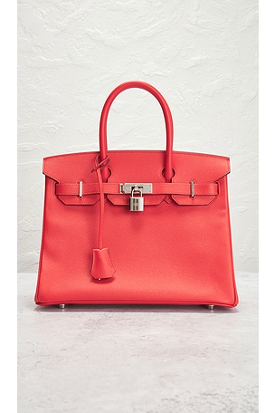 FWRD Renew Hermes Epsom Birkin 30 Handbag in Rouge Tomate in Red