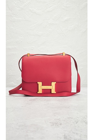 FWRD Renew Hermes Swift Constance 24 Shoulder Bag in Red