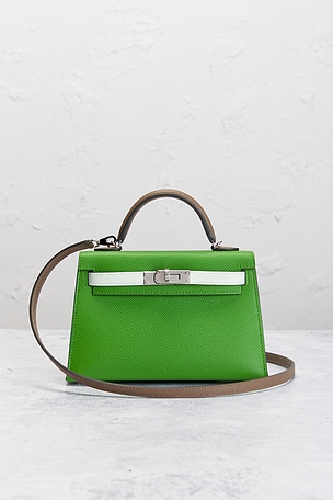 FWRD Renew Hermes Epsom Kelly 20 Handbag in Green