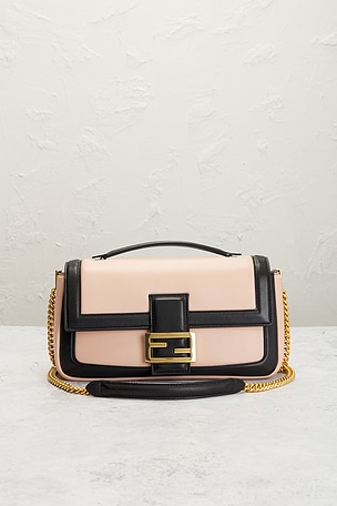 FWRD Renew Fendi Baguette Shoulder Bag in Cream