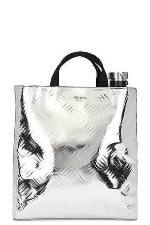 Prada Textured Leather Tote Bag FWRD Renew