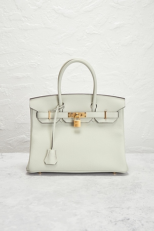 FWRD Renew Hermes Clemence Birkin 30 Handbag in Green