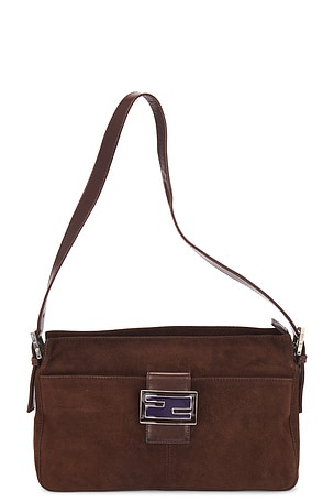 Fendi Mama Suede Baguette Shoulder Bag FWRD Renew