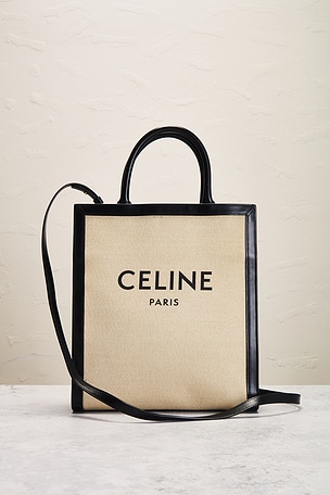 FWRD Renew Celine Vertical Cabas Tote Bag in Neutral