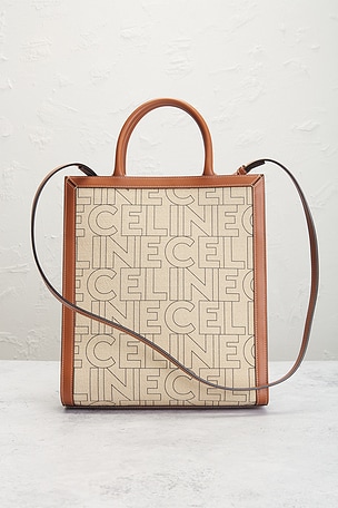 FWRD Renew Celine Vertical Cabas Tote Bag in Neutral