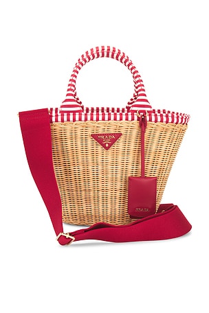 Prada Wicker Basket Bag FWRD Renew