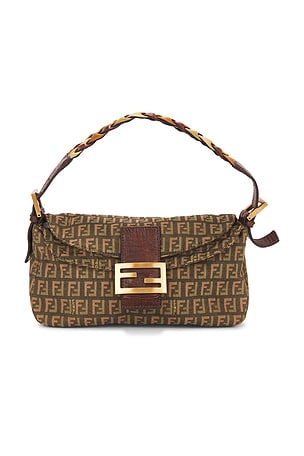 Fendi Zucchino Mama Baguette Shoulder Bag FWRD Renew