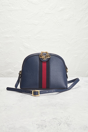 FWRD Renew Gucci Ophidia Dome Shoulder Bag in Navy