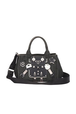 Prada Denim Canapa Robot Handbag FWRD Renew