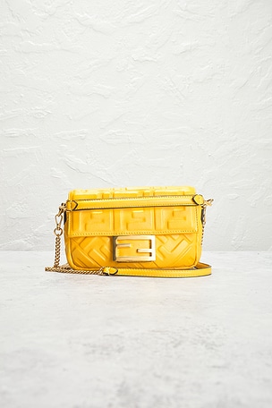 FWRD Renew Fendi Baguette Shoulder Bag in Yellow