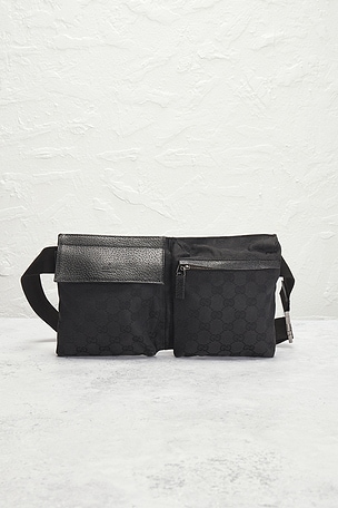 FWRD Renew Gucci GG Waist Bag in Black